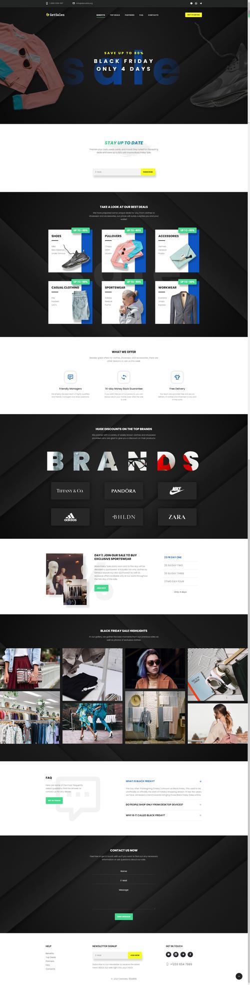 一套精致的响应式网页设计模版psd下载