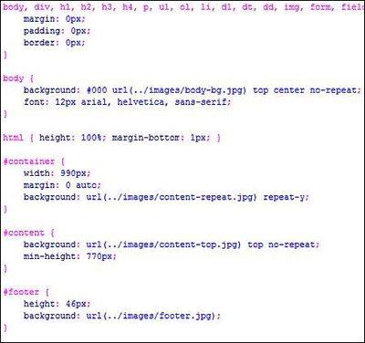 将psd网站模板转换为xhtml css