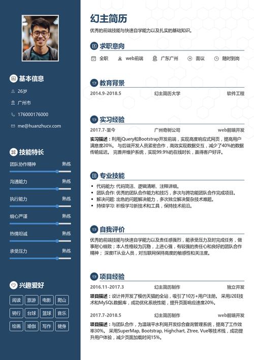 web个人简历怎么做成网页