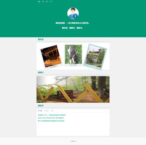 css自我介绍网页模板代码